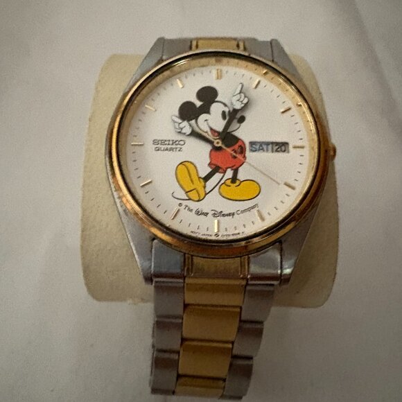 Vintage Seiko Two-Tone Mickey Mouse Quartz Watch - Picture 4 of 5